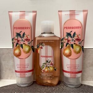 NNWT BBW Pearberry Body Cream and Body Wash Set bath and body works